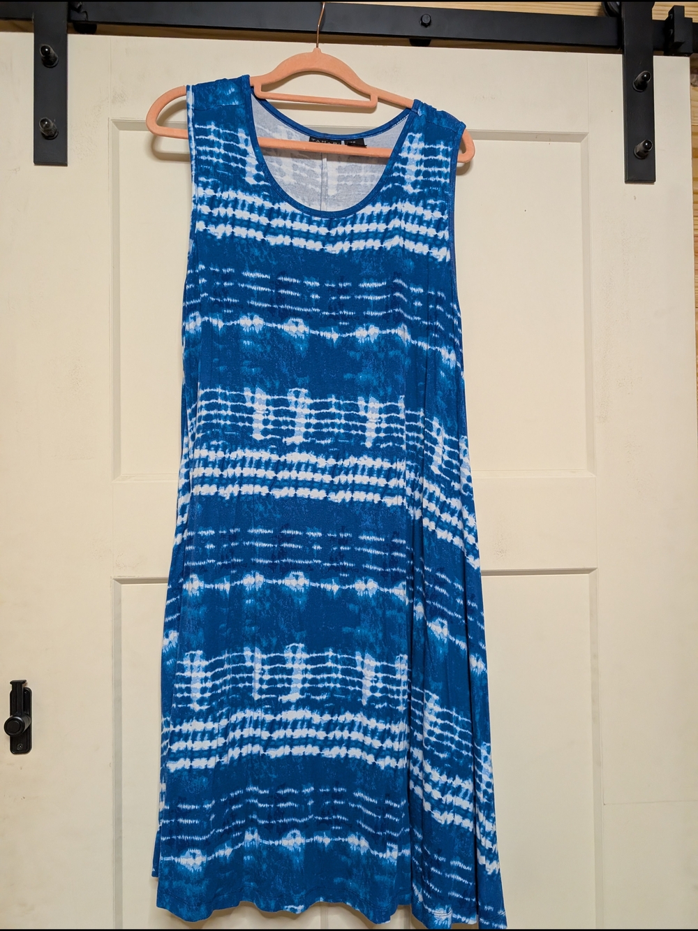 Tahari Blue and Light Blue Printed Dress